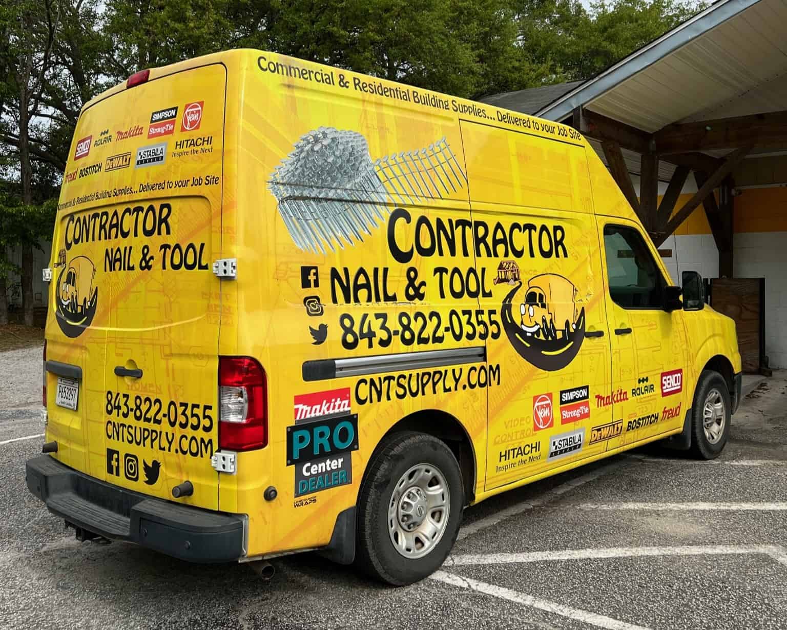 contractor nail and tool delivery van